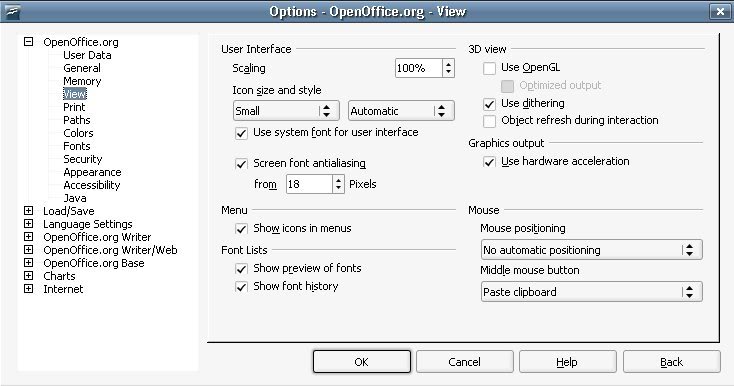 Konfigurasi OpenOffice.Org